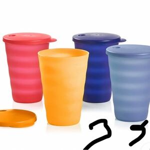 Tupperware Bright Cup Set with Lids